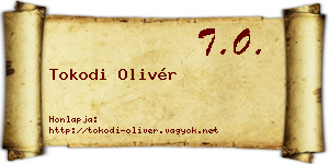 Tokodi Olivér névjegykártya