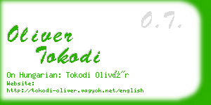 oliver tokodi business card